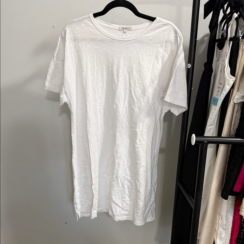 Classic White Women’s T-Shirt Dress